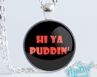 Harley Quinn necklace, Hi Ya Puddin, geek gifts, batman jewelry, Mister J, gifts for her, girlfriend gifts, fandom gifts, comic book gifts