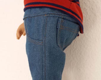Denim shorts for 18" Boy Doll- Boy Doll clothes - boy doll shorts - 18 inch boy doll summer shorts