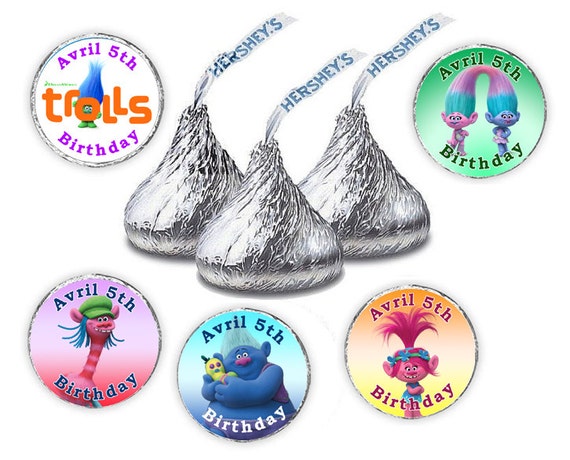 Personalized Hershey Kisses Stickers