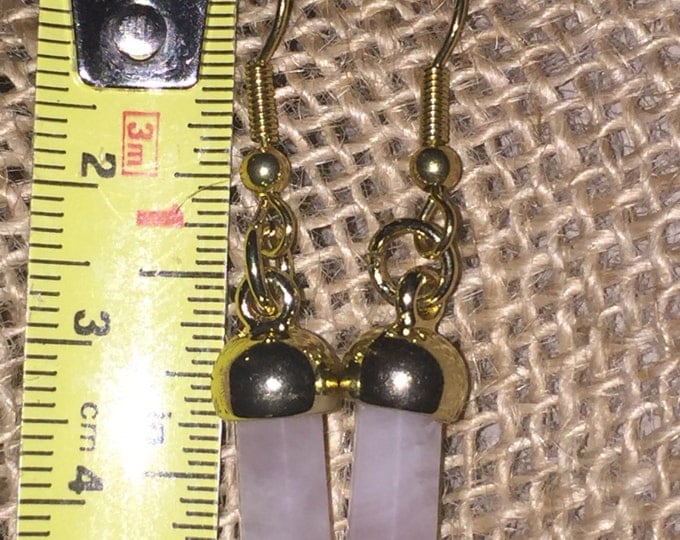 Rose quartz earrings