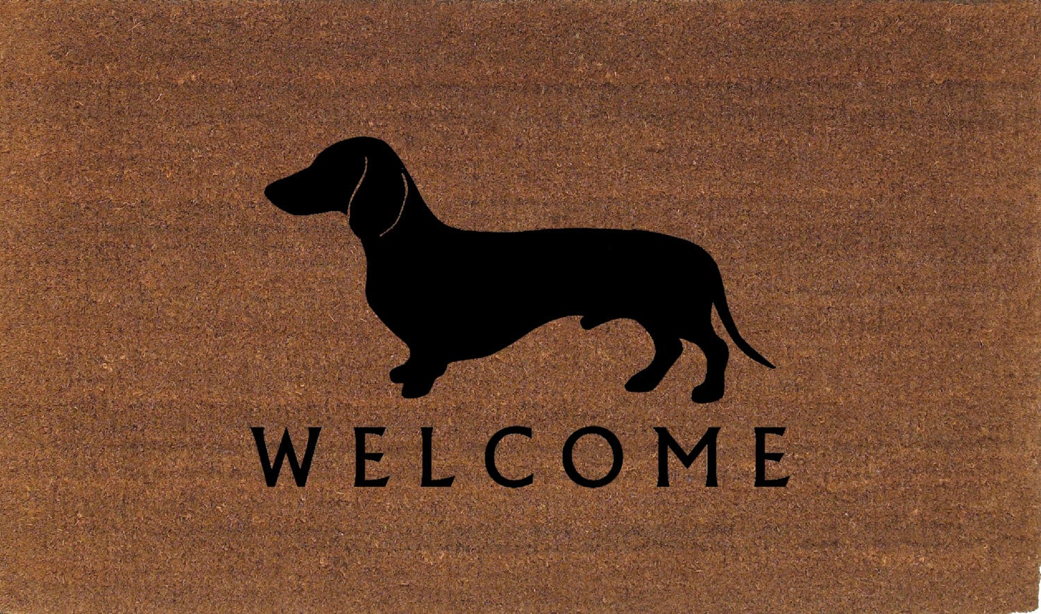 Dachshund Boy Dog Door Mat Coir Doormat Rug 2' x 2'