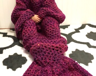 Crochet mermaid tail blanket, toddler, teen, adult mermaid throw, adult mermaid tail, adult mermaid blanket, crochet mermaid snuggie blanket