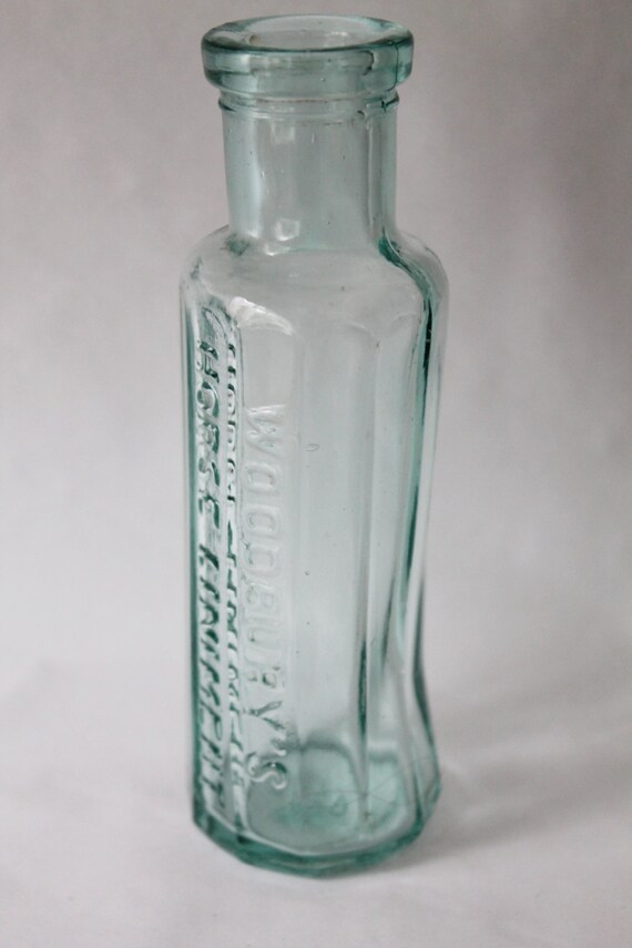 Woodbury's Horse Liniment Bottle Green Tint