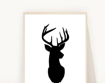 Deer head printable | Etsy
