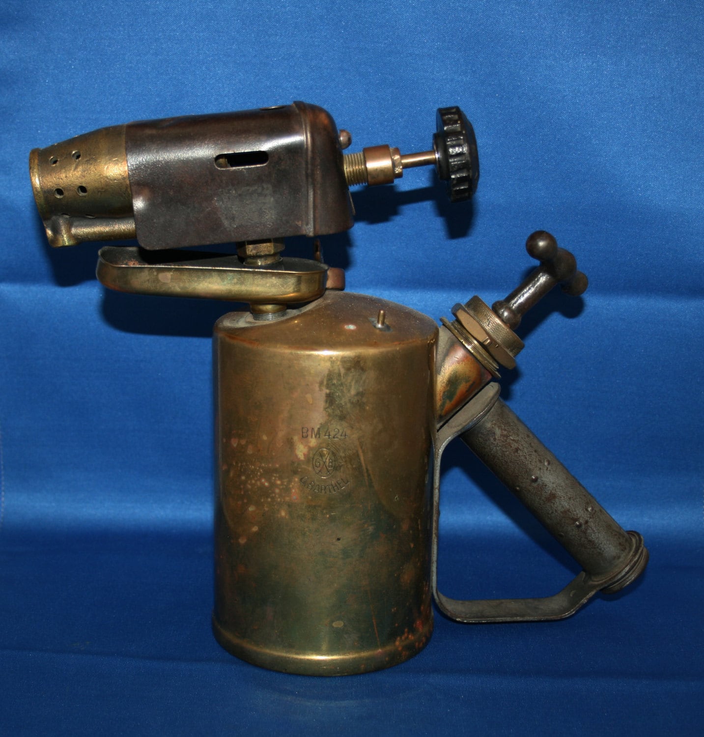 Rare Vintage Antique G. Barthel Brass Gasoline / Kerosene / Paraffin