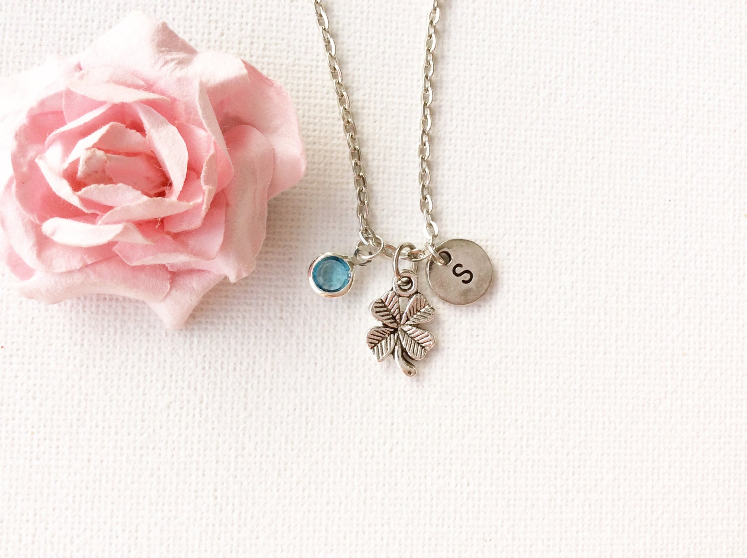 4 leaves Clover Necklace lucky shamrock Jewellery Clover
