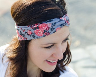 Turban Headband - Birthday Day Gift for Her - Stretchy Headband - Fabric Headband - Turban Headwrap - Floral Headband - Twist Headband