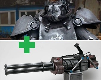 Fallout inspired T51 power armor with minigun!