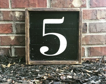 Family Number Sign | Pallet Wood | Wood Sign | Framed Wood Sign | Gallery Wall | Chalkboard Sign | Farmhouse Decor