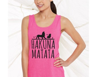 Disney Lion King inspired Hakuna Matata No Worries women's tank top 42wt