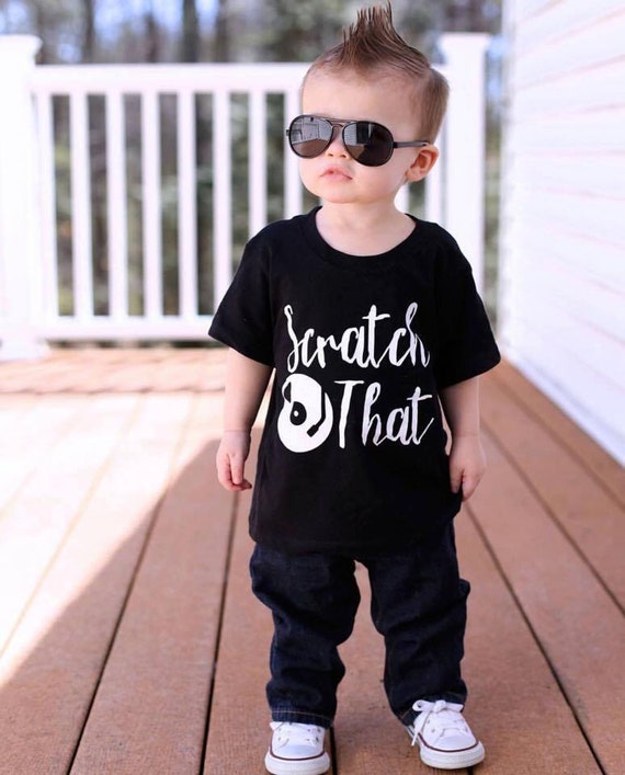 Hipster tee DJ shirt baby boy clothes trendy kids clothes