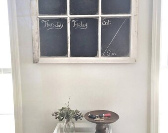 Chalkboard Calendar, Weekly Calendar, Chalkboard Window, Old Window