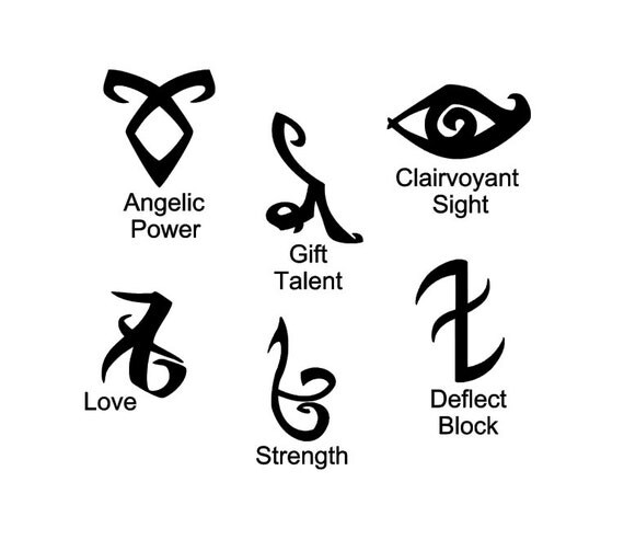 Rune Decals Mortal Instruments Clary Jace Shadowhunber