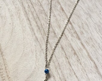 Harry Potter Deathly Hallows Necklace // 20" Deathly Hallows necklace with house color bead choice