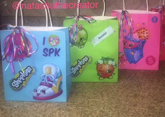 Set of 8 Shopkins party favor bags Shopkins by natashathecreator