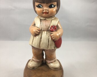 Vintage Adorable 1970s Ceramichrome Chubby Little Toddler Nurse Figurine