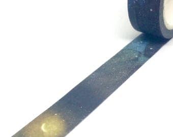 Night Sky Moon Washi Tape - Space Galaxy Cosmic Masking Tape