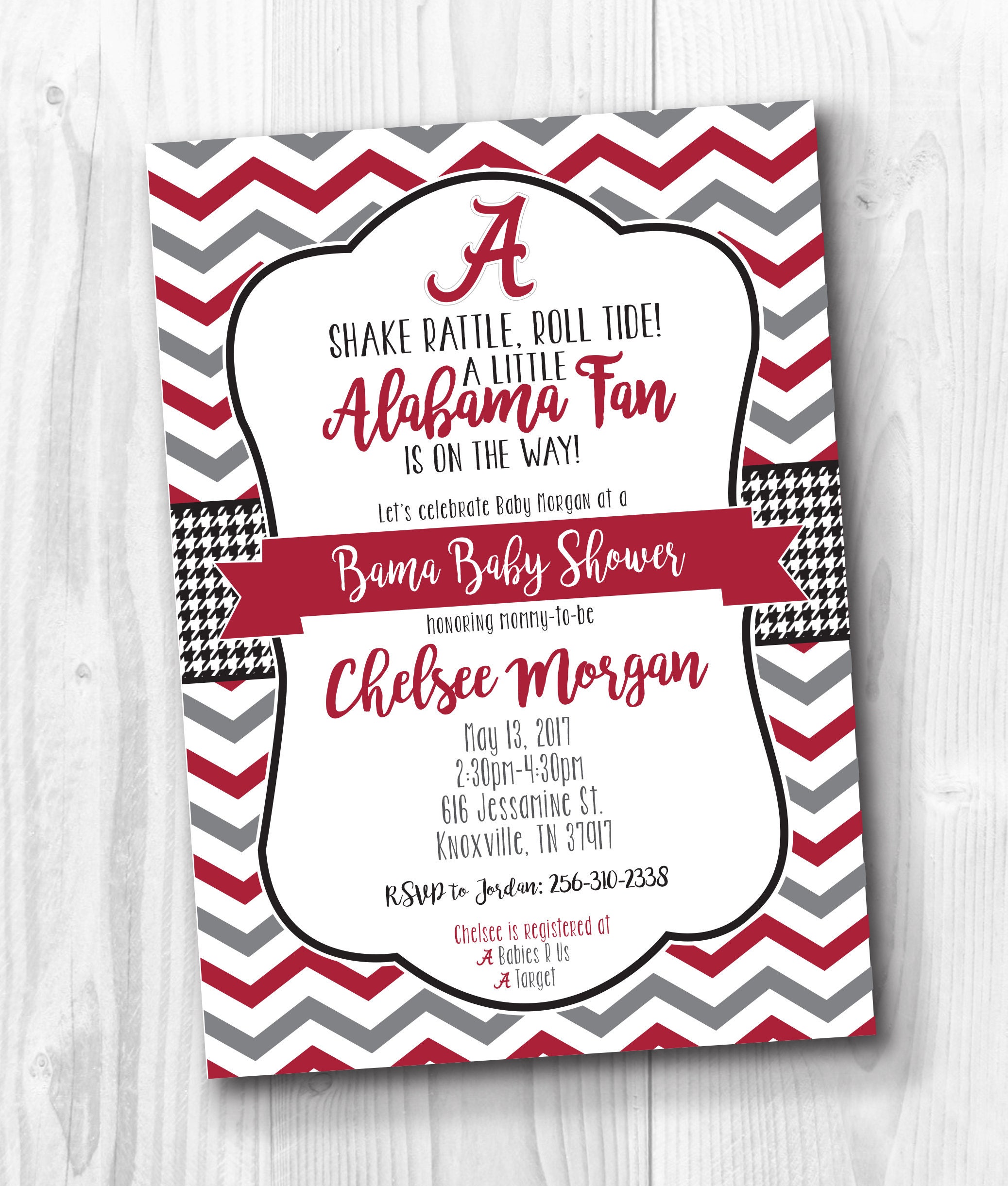 Alabama Baby Shower Invitations 6