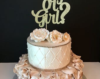 Boy or Girl Cake Topper, Baby Sprinkle Cake Topper, Baby Shower Cake Topper, Gender Reveal Cake Topper, ANY COLOR