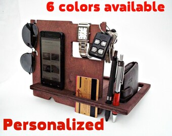 Valentine's Day Gift Personalized Gift for Him Husband Gift Boyfriend Gift Father Gift Mens Gift Ideas Dad Gifts Wooden Docking Station