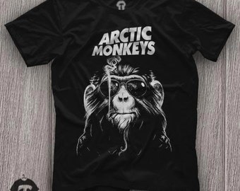 Arctic Monkeys Smoke Monkey Unisex T Shirt Graphic Tee Size S M L XL 2XL