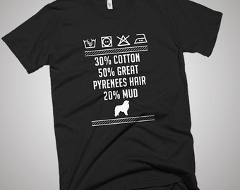 Great Pyrenees Washing Label Hair T-Shirt