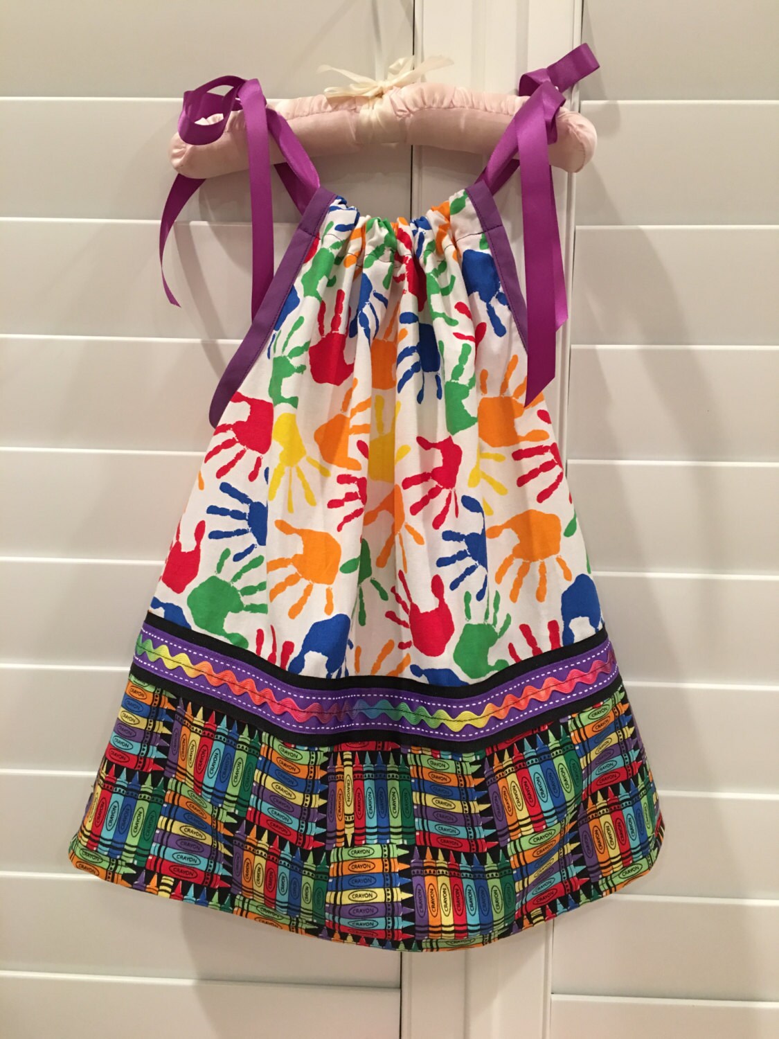 Pillowcase dress girls toddlers dresses primary colors