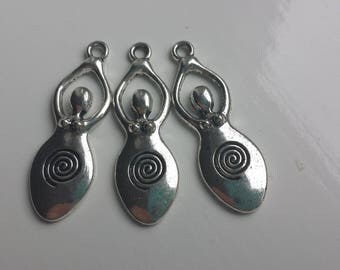 Pagan fertility goddess pendant