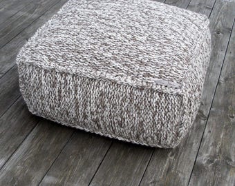 knit pouf etsy knit pouf etsy