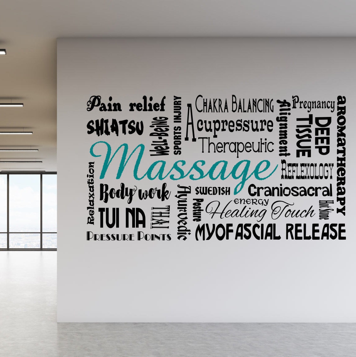 Massage Decal Massage Decor Massage Therapy Decor Massage Therapy Room Massage Therapist