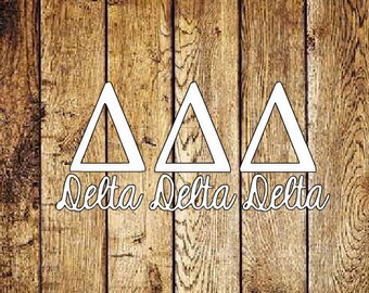 Delta Delta Delta Decal - Tri Delta