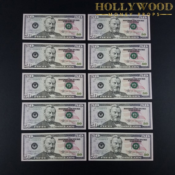50 dollar bill x10 500 dollars new series full print best