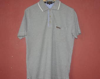 Vintage MCM Legere Mode Creation Munchen 1990s Polo men's shirt size Medium / 1990s Fashion Italy designer shirt /