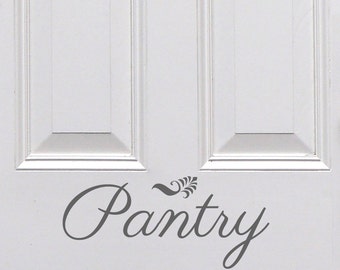 Pantry Door Decal, Pantry Sticker, Removable Vinyl Door Decal, Vinyl Door Sticker, Door Sign, Doors Letters Decal, Custom Letter Decal