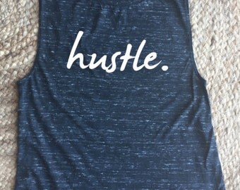 Hustle Workout Muscle Women's Tank Top - Crossfit