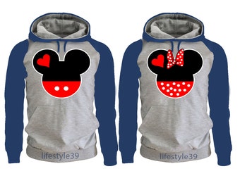 mickey minnie couple hoodies