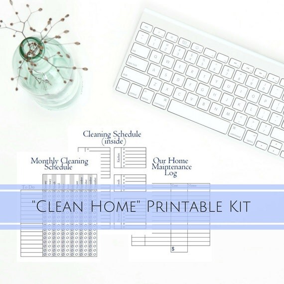 A5 & Letter Sized Cleaning Organizing Printables: Month