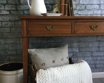 Crocheted Blanket ~ Baby Blanket ~ Afghan ~ Throw ~ Beautiful Design ~ 58" x 48" ~ Color is Off-White / Vanilla / Cream ~ Handmade