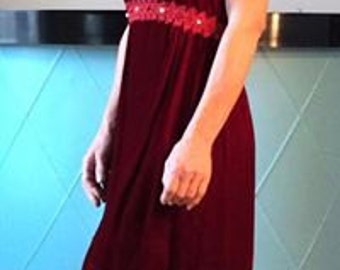 maroon velvet mini dress vintage 1960's small