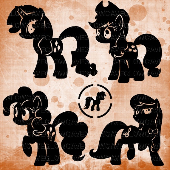 Download My Little Pony Silhouettes svg file My Little Pony Clip art