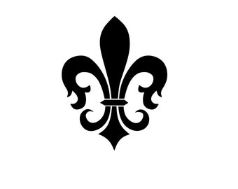Fleur de lis svg Flower of the lily svg Mardi Gras svg outline laptop cup decal SVG Digital Download Cuttable Files Cricut Silhouette