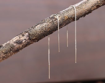 Sterling Silver Threader Earrings, Sterling Silver Earrings, Earrings, Fashion Earrings, Simple Earrings, Simple Threader Earrings, JE0001