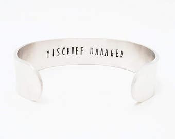 I Solemnly Swear That I Am Up To No Good Harry Potter Bracelet // Mischief Managed Double Sided Cuff + Harry Potter Bracelet + Friendship