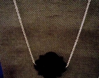 NEW LOWER PRICE!! Acrylic Monogram Necklace, Jewelry Blank, Monogram Necklace, Monogram Druzy, Charm Necklace,