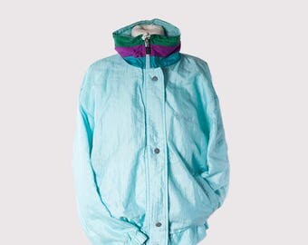 Vintage Windbreaker•Vintage jacket•80s womens activewear•Bomber jacket•80s hip hop clothing•80s nylon jacket•Womens jacket•Vintage clothing