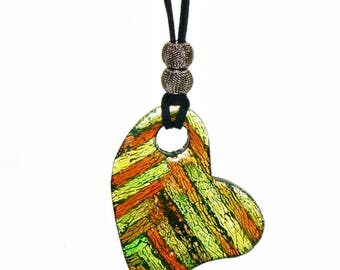 Necklace heart, colorful necklace, cheerful, gift for her, necklace boho