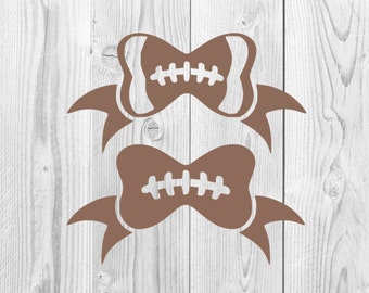 Football Bow Decal Design, Football, SVG File, Bows, Cricut Design