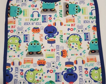 Adult Baby Bib Monsters Print ABDL