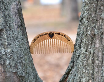 Life is better with a Beard. Beard Rule Berd Rules Beard Grooming Kit Mens Custom Gift Personalized Wooden Engraved Lumberjack Boyfriend