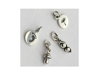 new|mom|gift|basket|push|present|for|mom|momlife|mom gifts|Sterling Silver Charm|Wished for baby|shower|new mom necklace|silver pea necklace